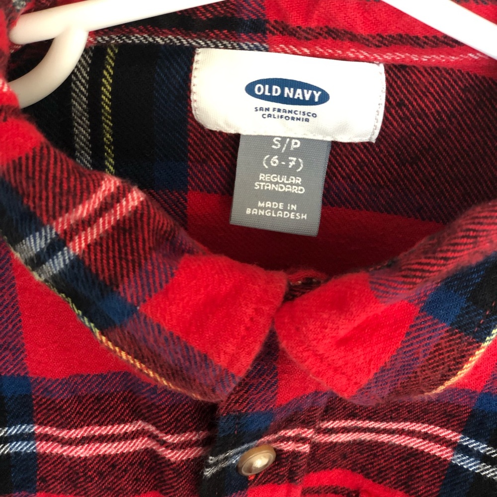 Boys tartan Plaid Old Navy button down! - Picture 6 of 6